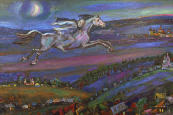 «Я буду скакать по холмам задремавшей отчизны». 2006.Холст, масло. 100х160